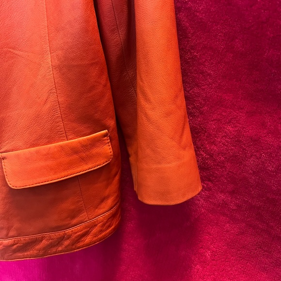 Classiques Entier Red Leather Jacket  size L - Picture 5 of 15